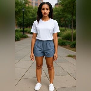 GAP High Waist Blue Women's Shorts